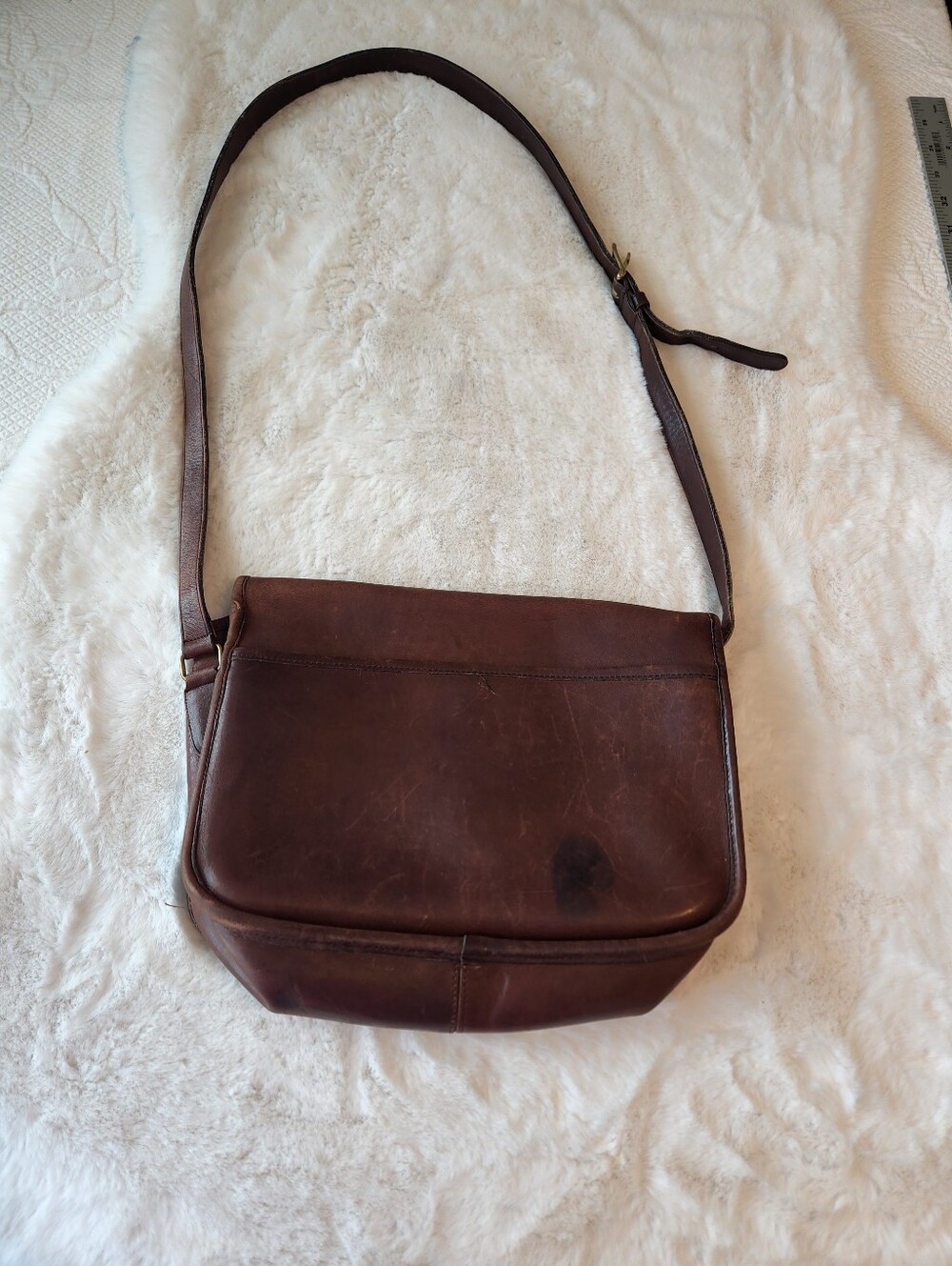 Coach Brown Leather Vintage Turnlock Crossbody Bag - Picture 6 of 13
